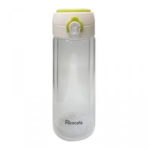 One Touch Glass Double Wall Bottle With Loop 260Ml
