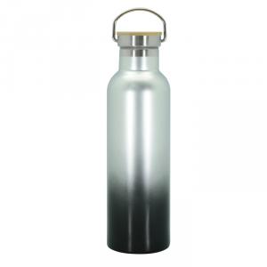 Stainless Steel Vacuum Sports Bottle With S/S Wood Cap